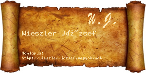 Wieszler József névjegykártya